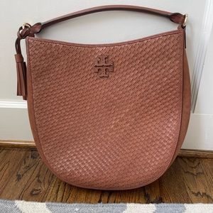 TORY BURCH Thea Woven Hobo in Classic Tan — NWT